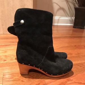 Ugg Lynnea suede and shelling clog boot